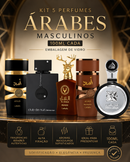 Kit 5 Perfumes Árabes Masculinos 100ml Cada Embalagem de Vidro